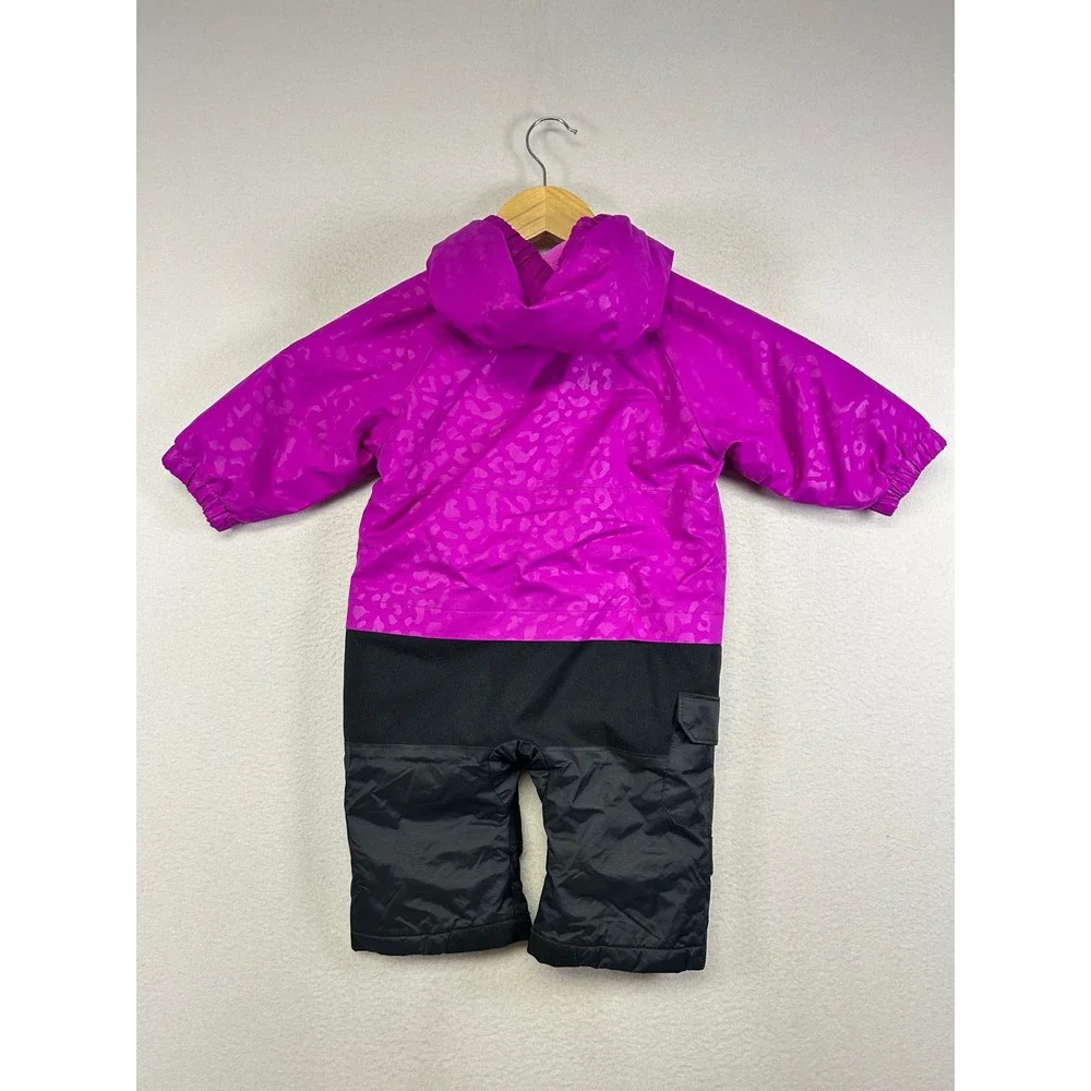 Winter Columbia Kids 6-12 Months‎ Purple Leopard Print Hooded Bunting Snow Suit